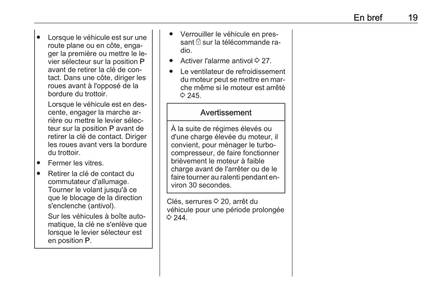 2015-2016 Opel Zafira/Zafira Tourer Gebruikershandleiding | Frans