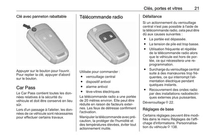 2015-2016 Opel Zafira/Zafira Tourer Gebruikershandleiding | Frans