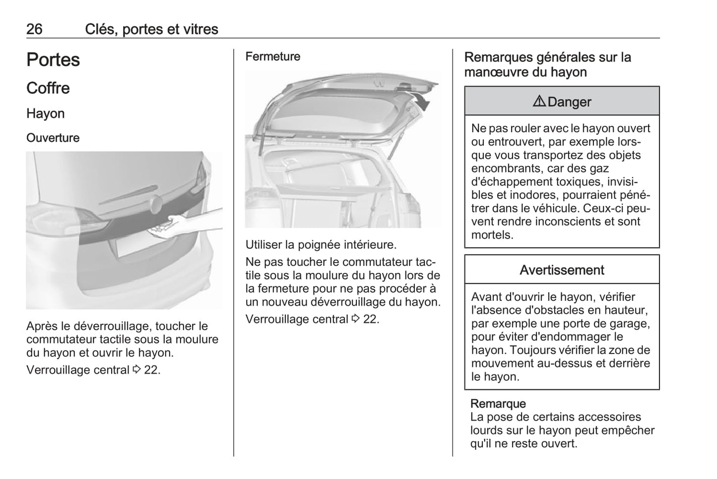 2015-2016 Opel Zafira/Zafira Tourer Gebruikershandleiding | Frans