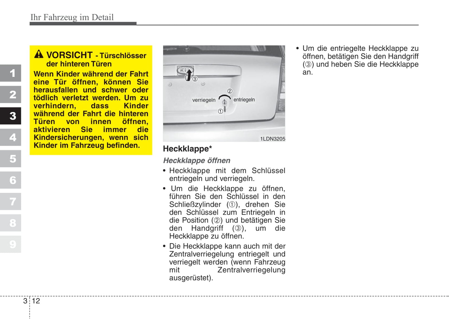 2006-2007 Kia Cerato Owner's Manual | German