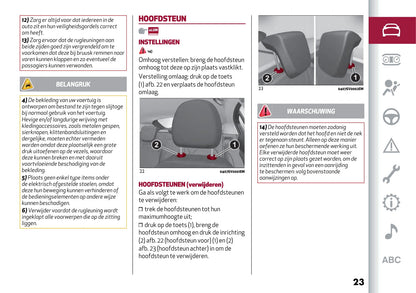 2021-2023 Alfa Romeo Stelvio Owner's Manual | Dutch