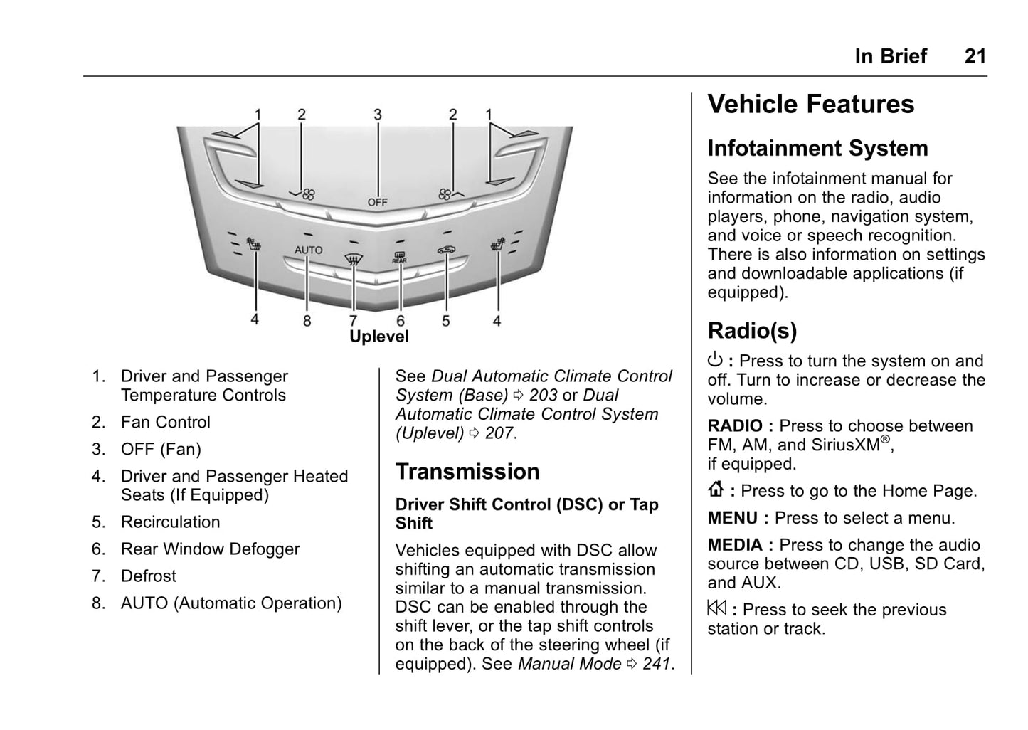 2013-2015 Cadillac ATS/ATS-V Owner's Manual | English