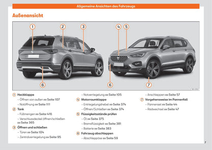 2019-2023 Seat Tarraco Manuel du propriétaire | Allemand