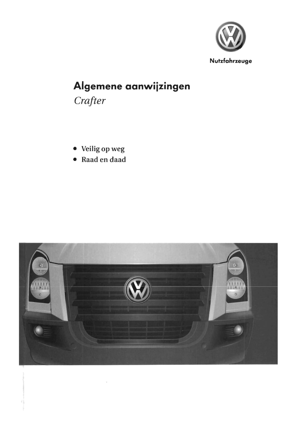 2006-2011 Volkswagen Crafter Owner's Manual | Dutch