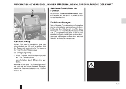 2015-2016 Renault Clio Bedienungsanleitung | Deutsch