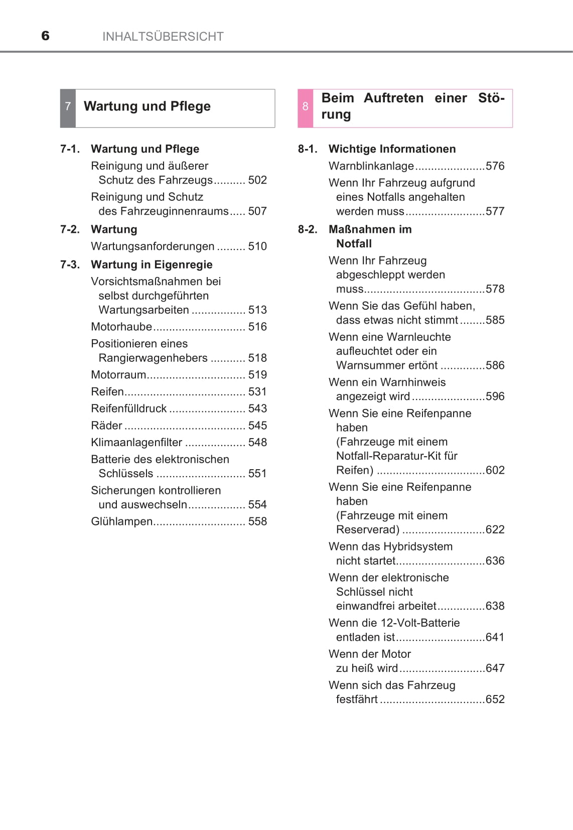 2016-2018 Toyota C-HR Hybrid Owner's Manual | German