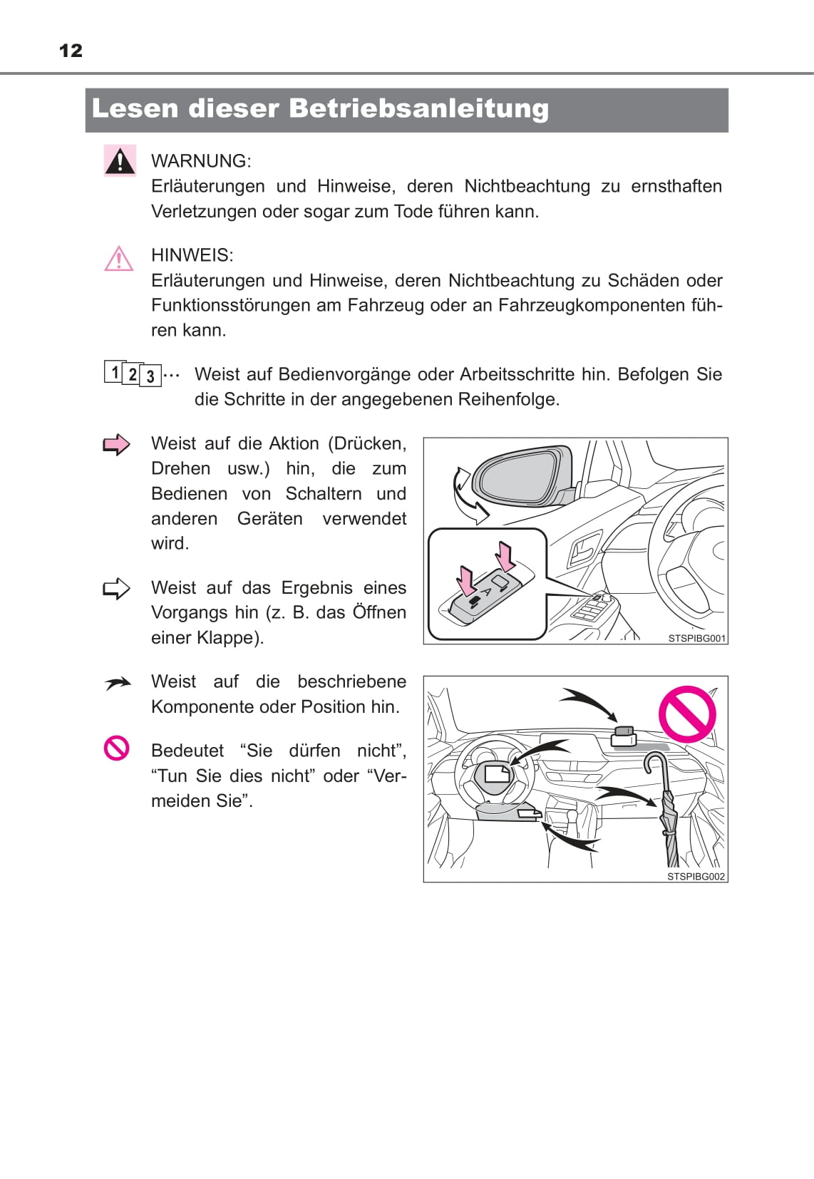 2016-2018 Toyota C-HR Hybrid Owner's Manual | German