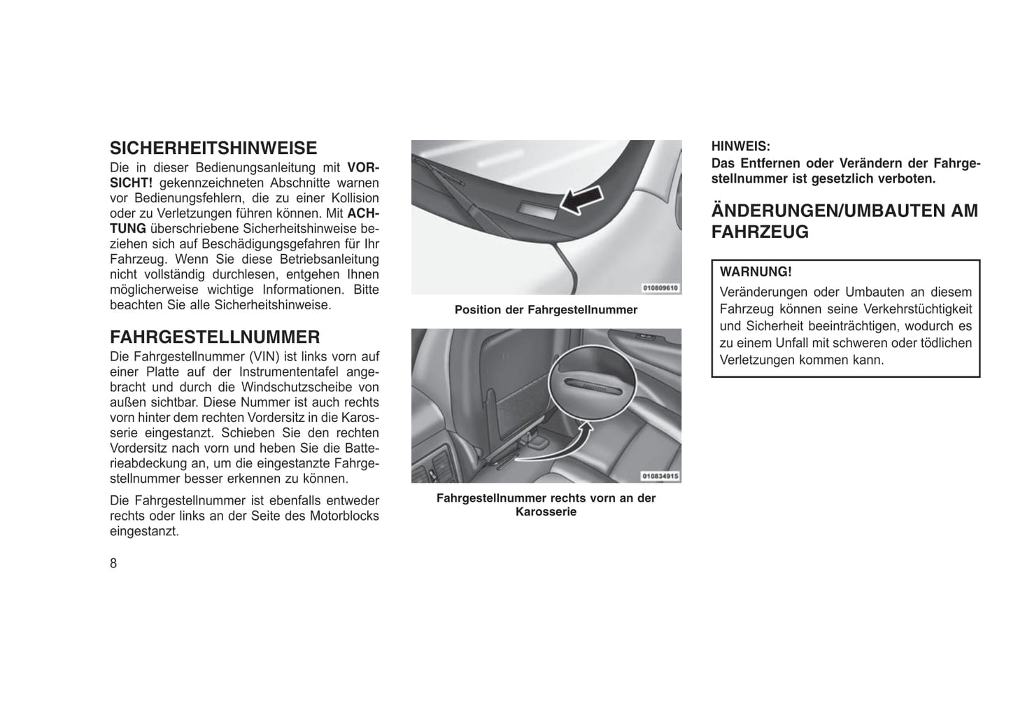 2014-2015 Jeep Grand Cherokee SRT Owner's Manual | German