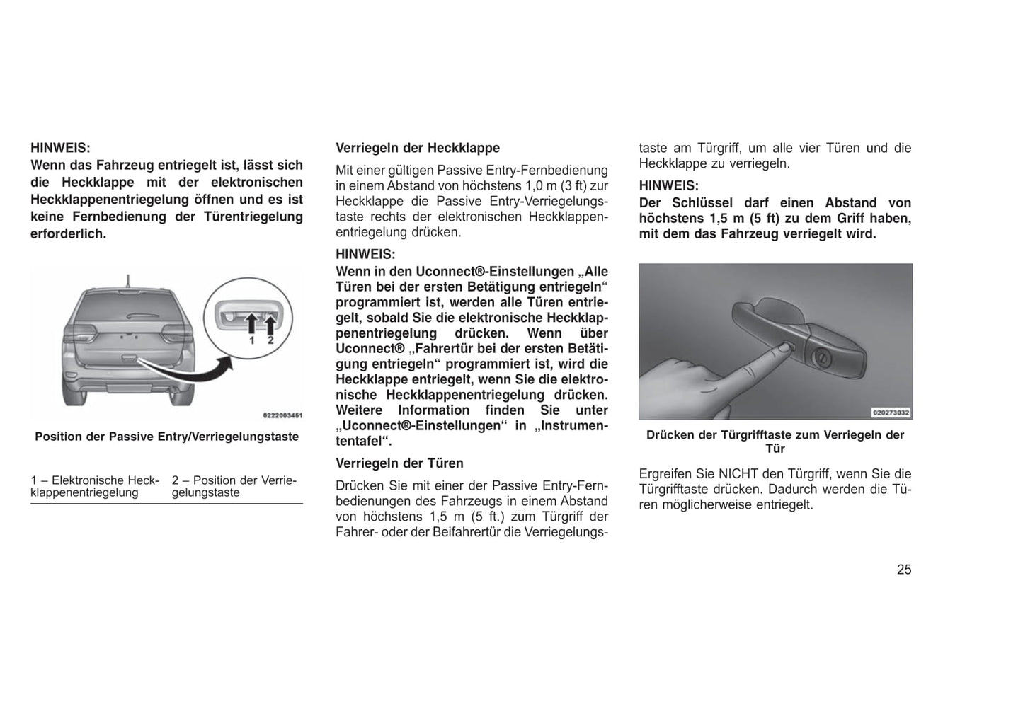 2014-2015 Jeep Grand Cherokee SRT Owner's Manual | German