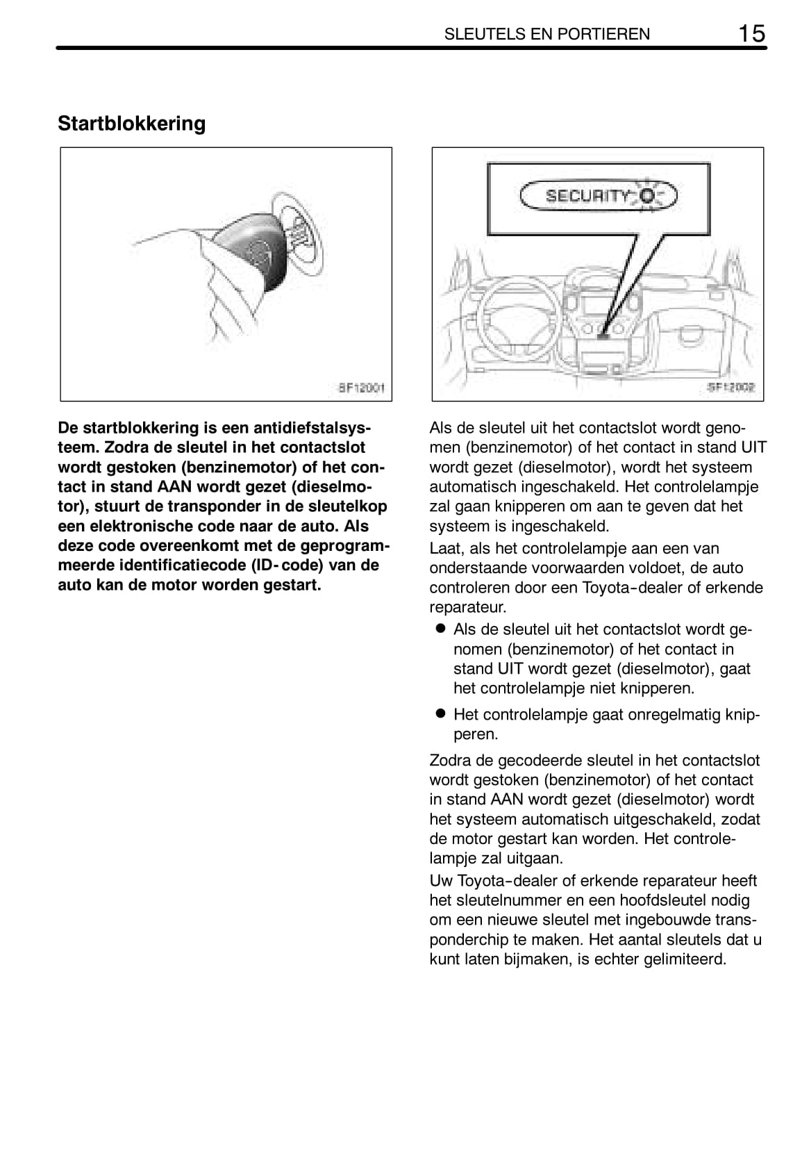 2003-2006 Toyota Yaris Verso Manuel du propriétaire | Néerlandais