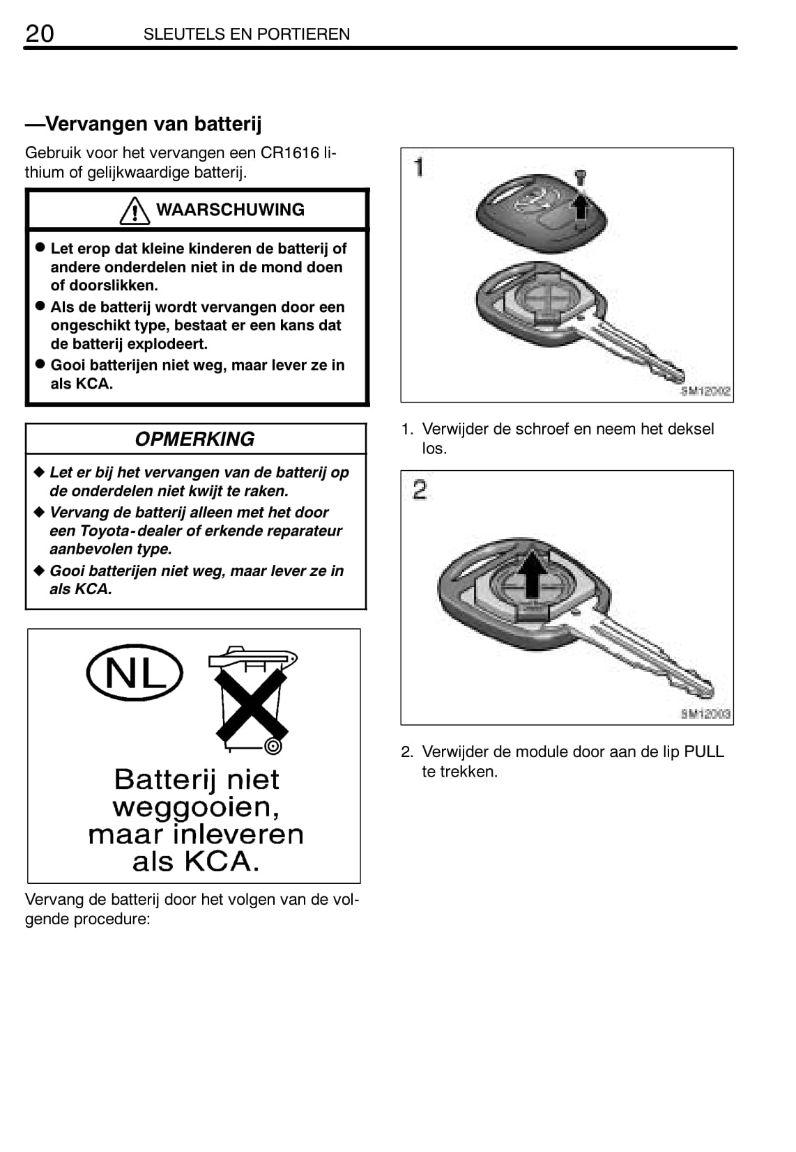 2003-2006 Toyota Yaris Verso Manuel du propriétaire | Néerlandais