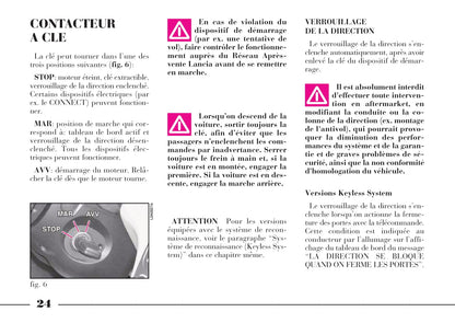 2002-2008 Lancia Thesis Owner's Manual | French