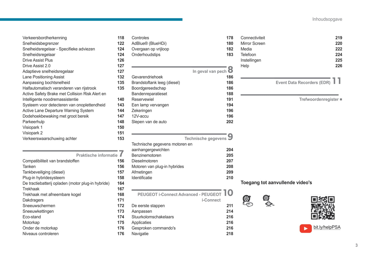 2021-2022 Peugeot 308/308 Hybrid Owner's Manual | Dutch