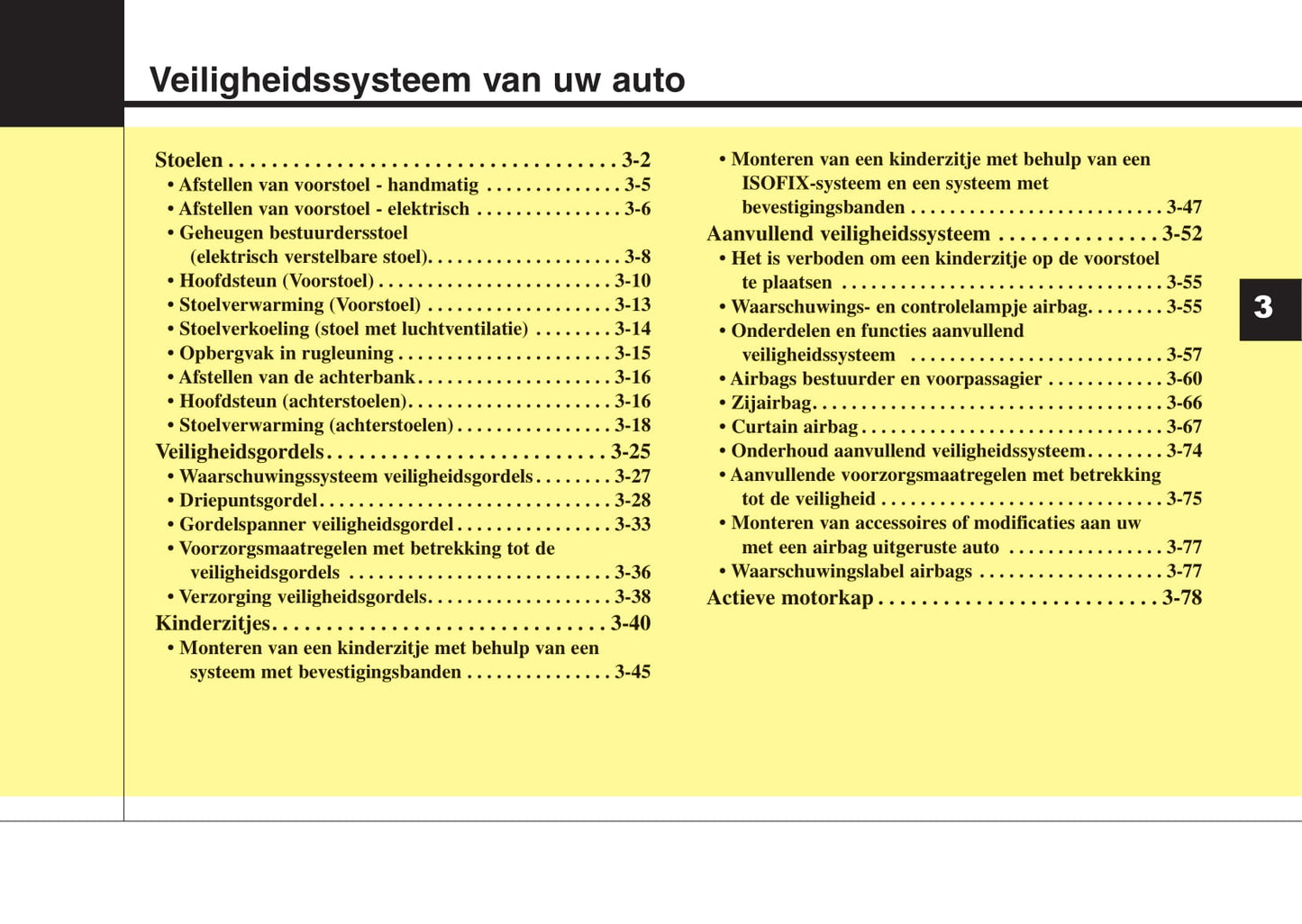 2012-2013 Kia Sorento Owner's Manual | Dutch