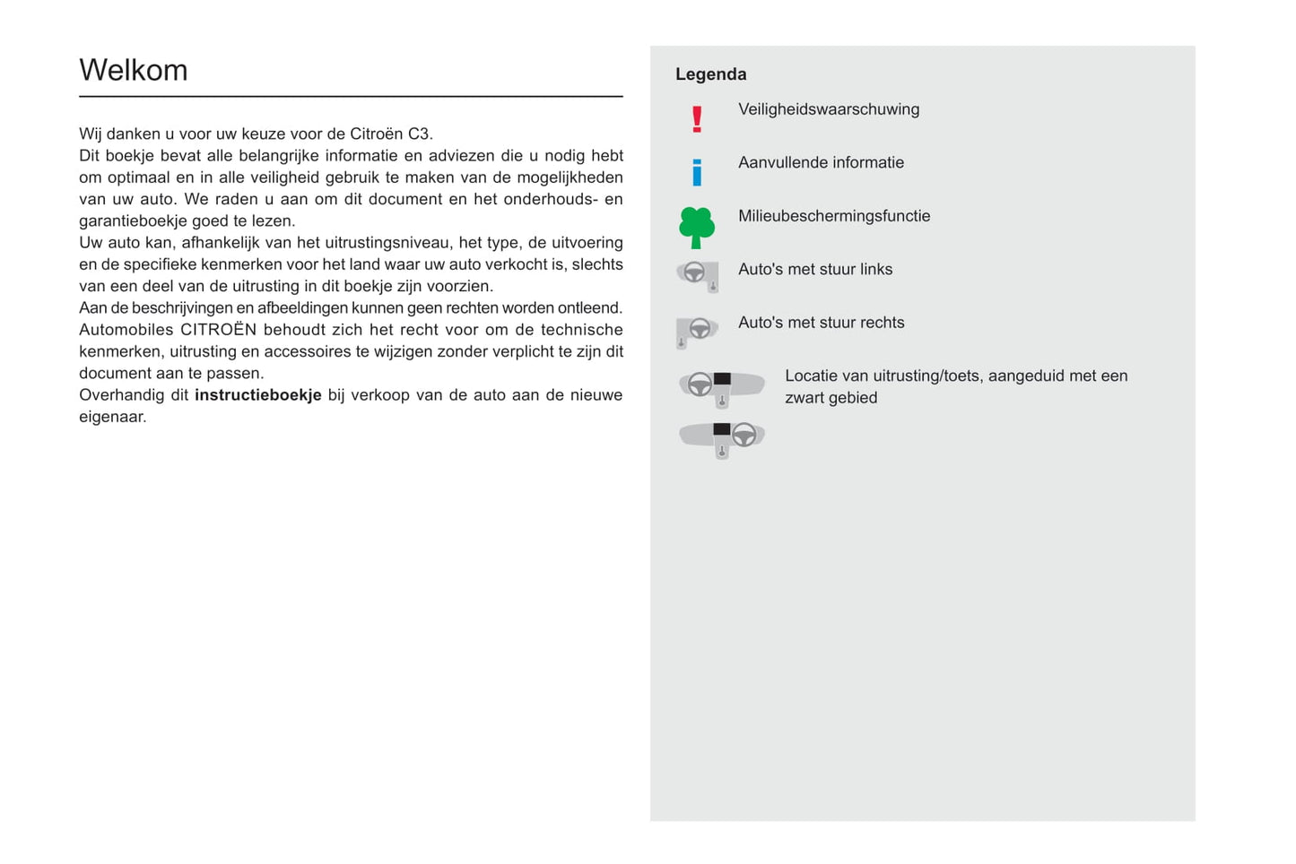 2020-2023 Citroën C3 Manuel du propriétaire | Néerlandais