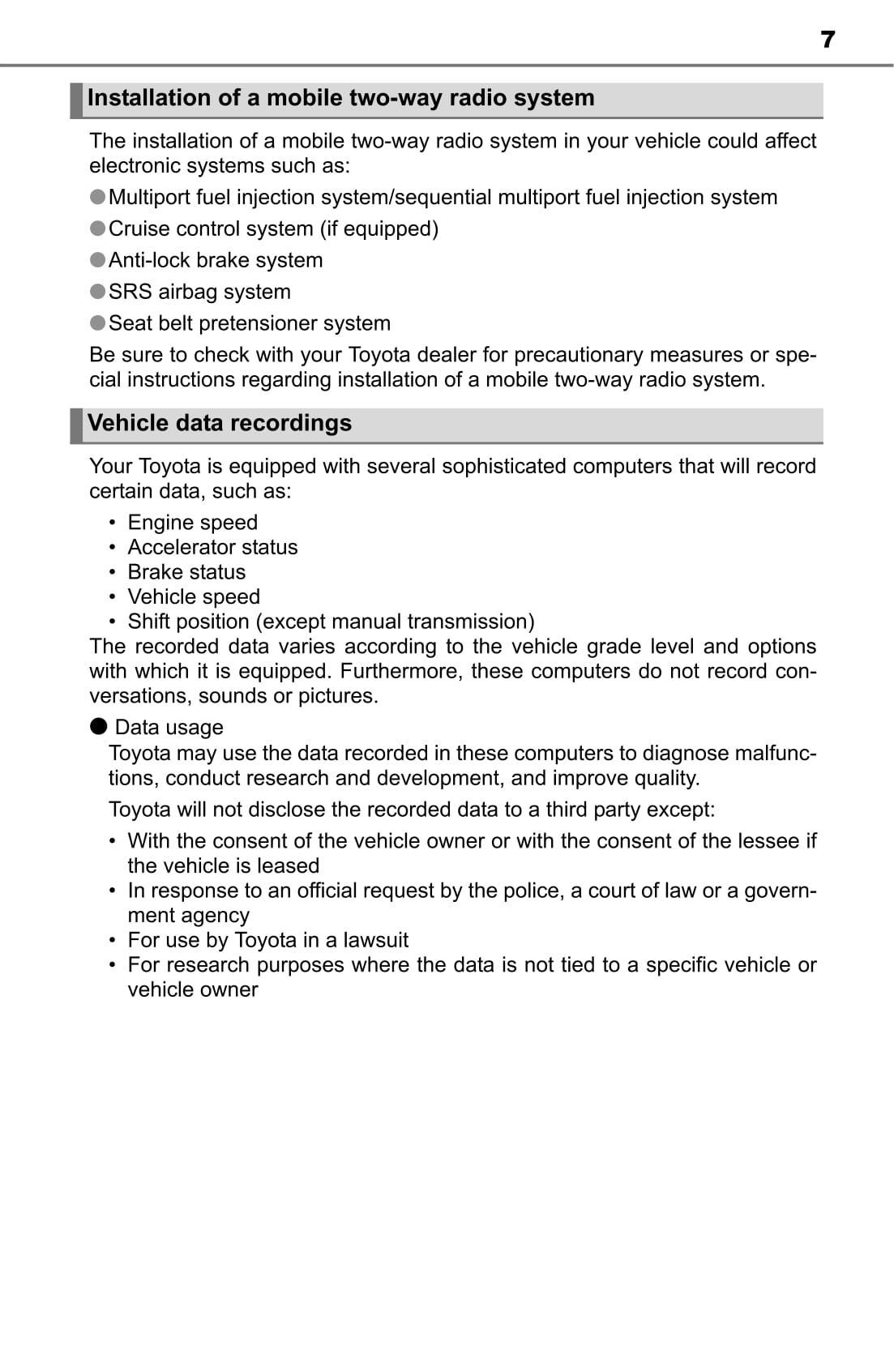 2015 Toyota Yaris/Yaris Hatchback Owner's Manual | English