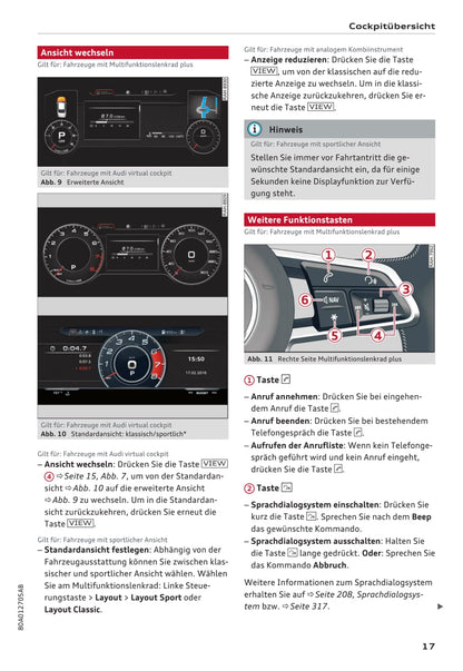 2017-2020 Audi Q5 Owner's Manual | German