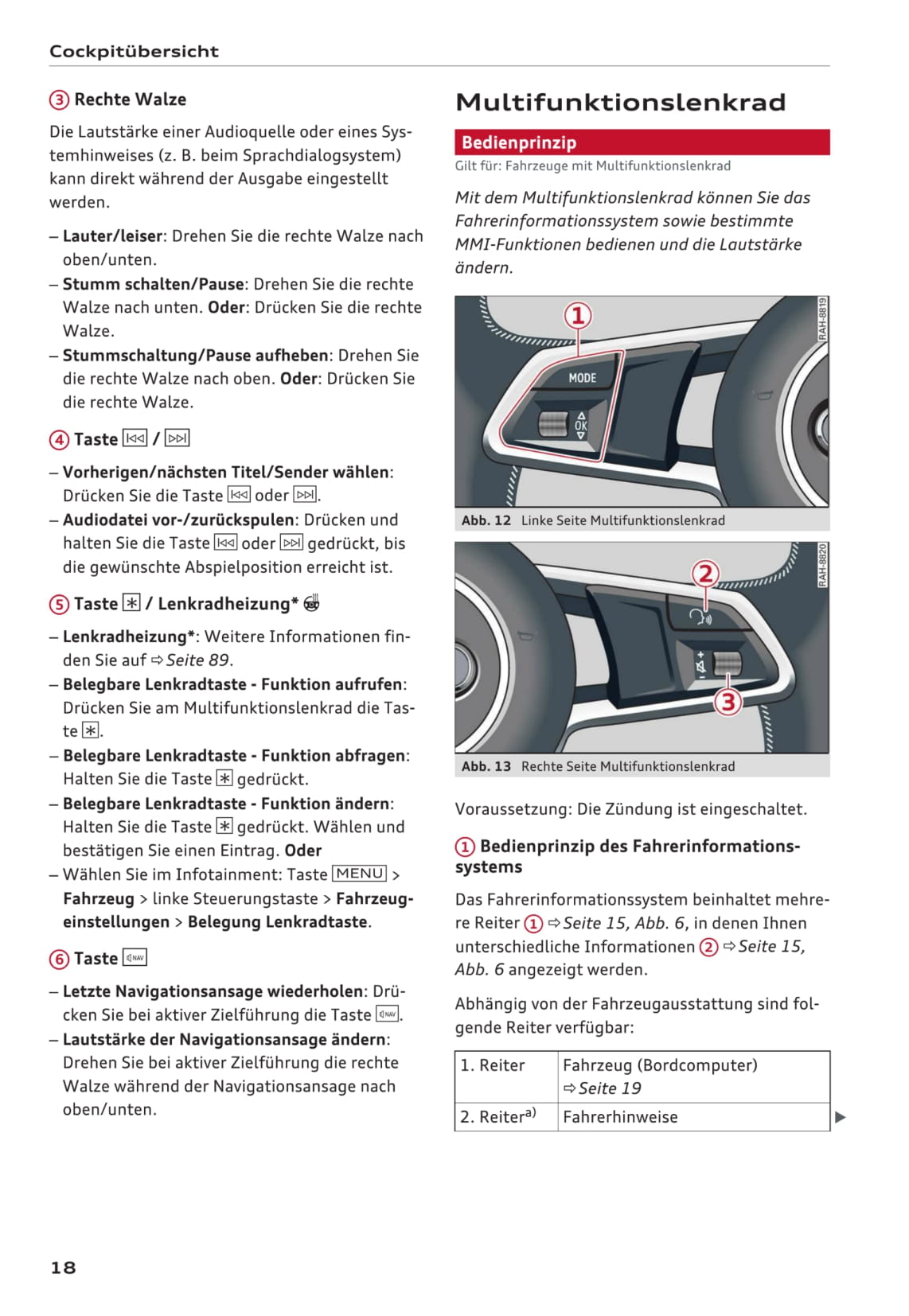 2017-2020 Audi Q5 Owner's Manual | German