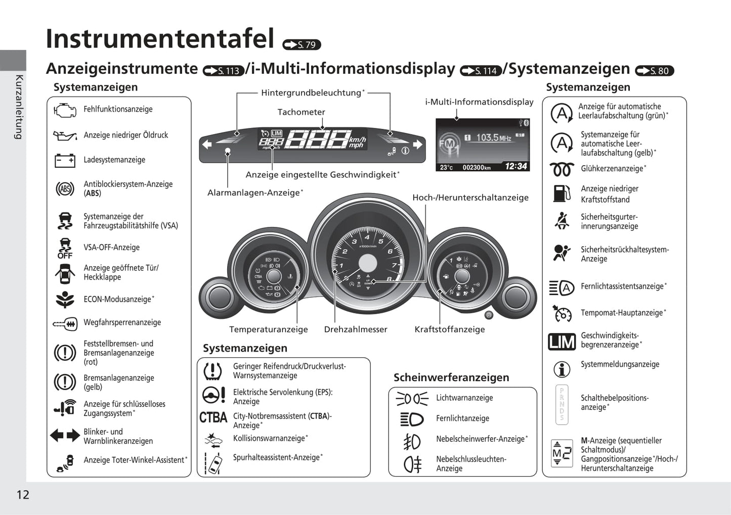 2014-2015 Honda Civic Tourer Bedienungsanleitung | Deutsch