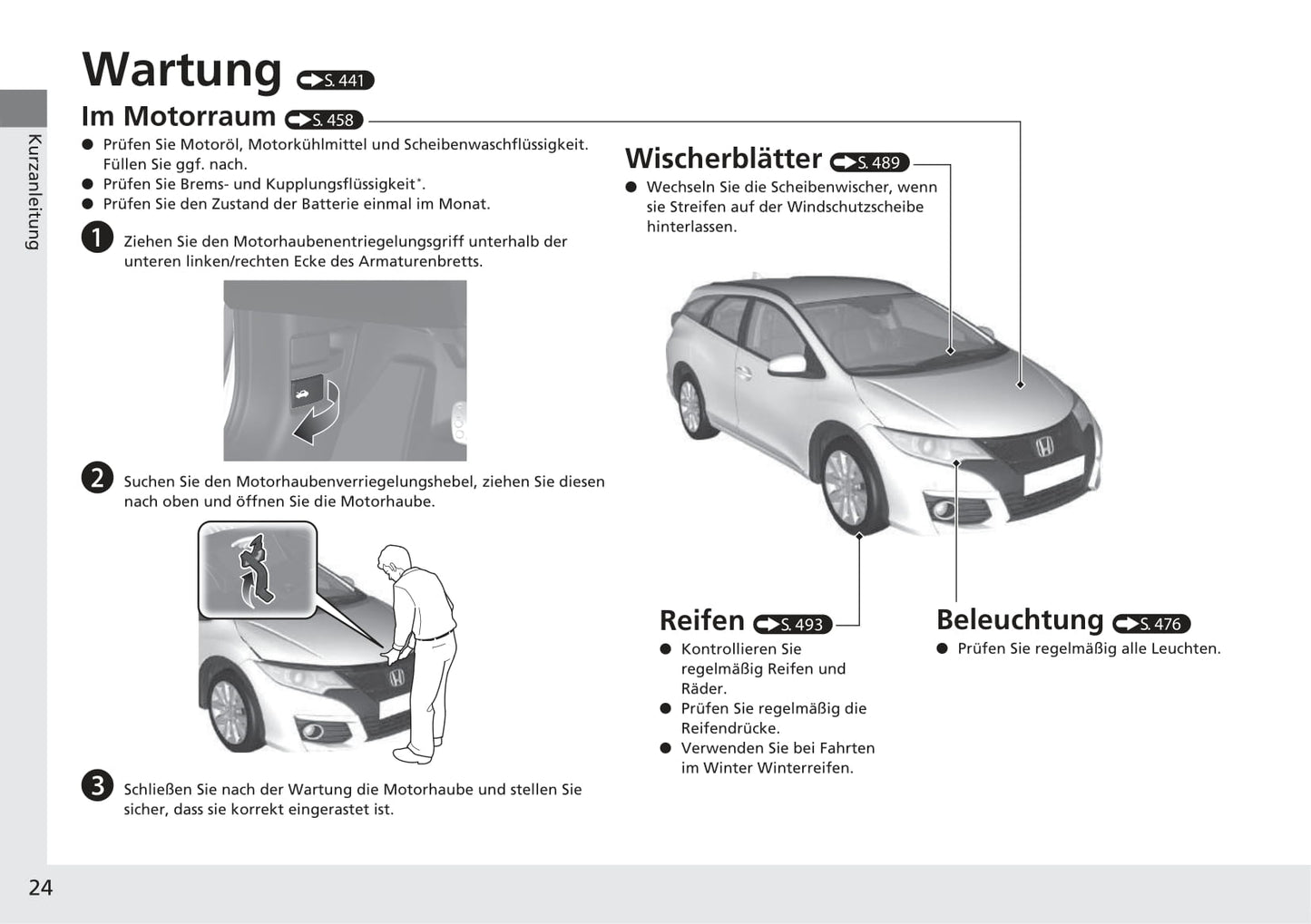 2014-2015 Honda Civic Tourer Bedienungsanleitung | Deutsch