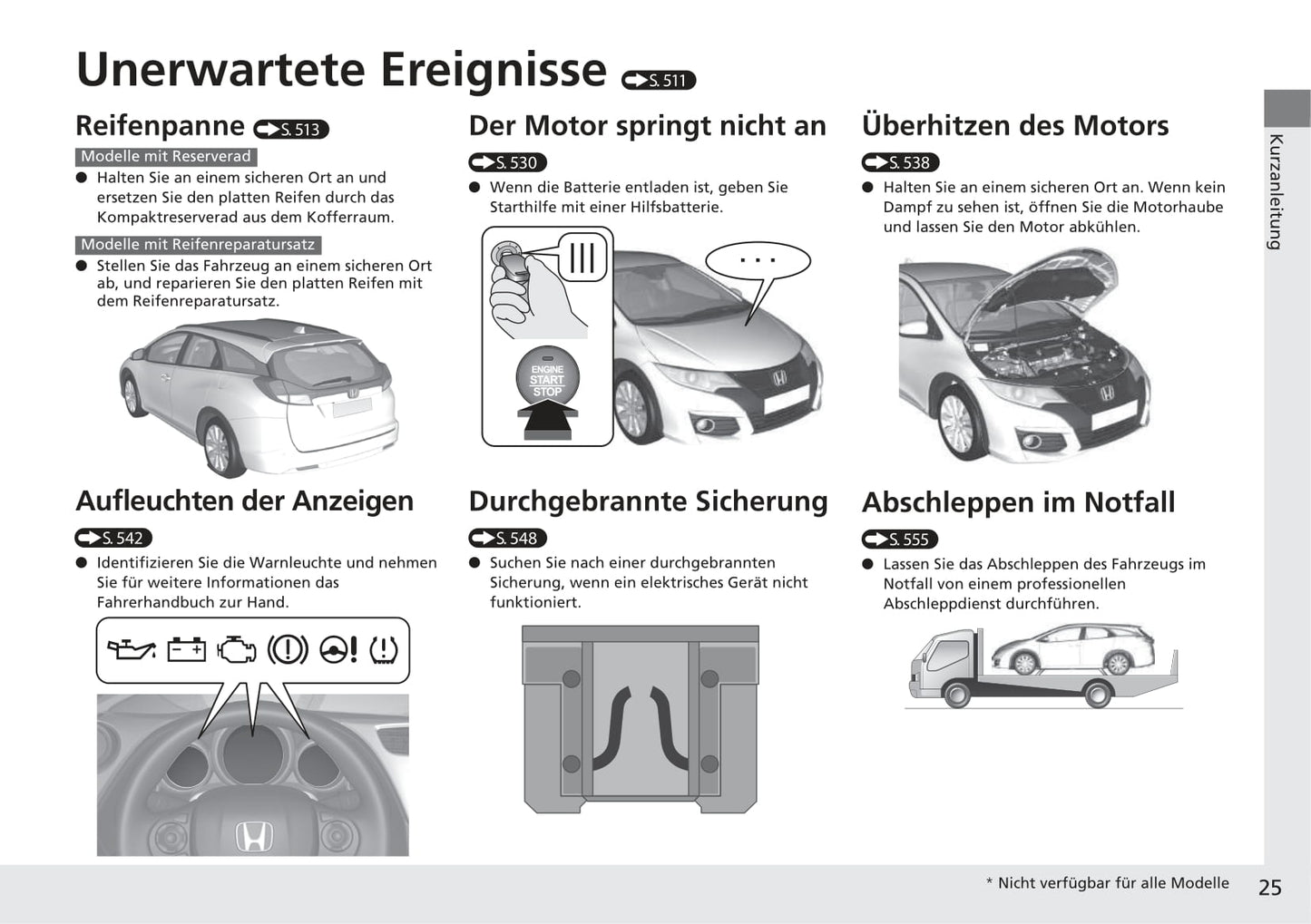 2014-2015 Honda Civic Tourer Bedienungsanleitung | Deutsch