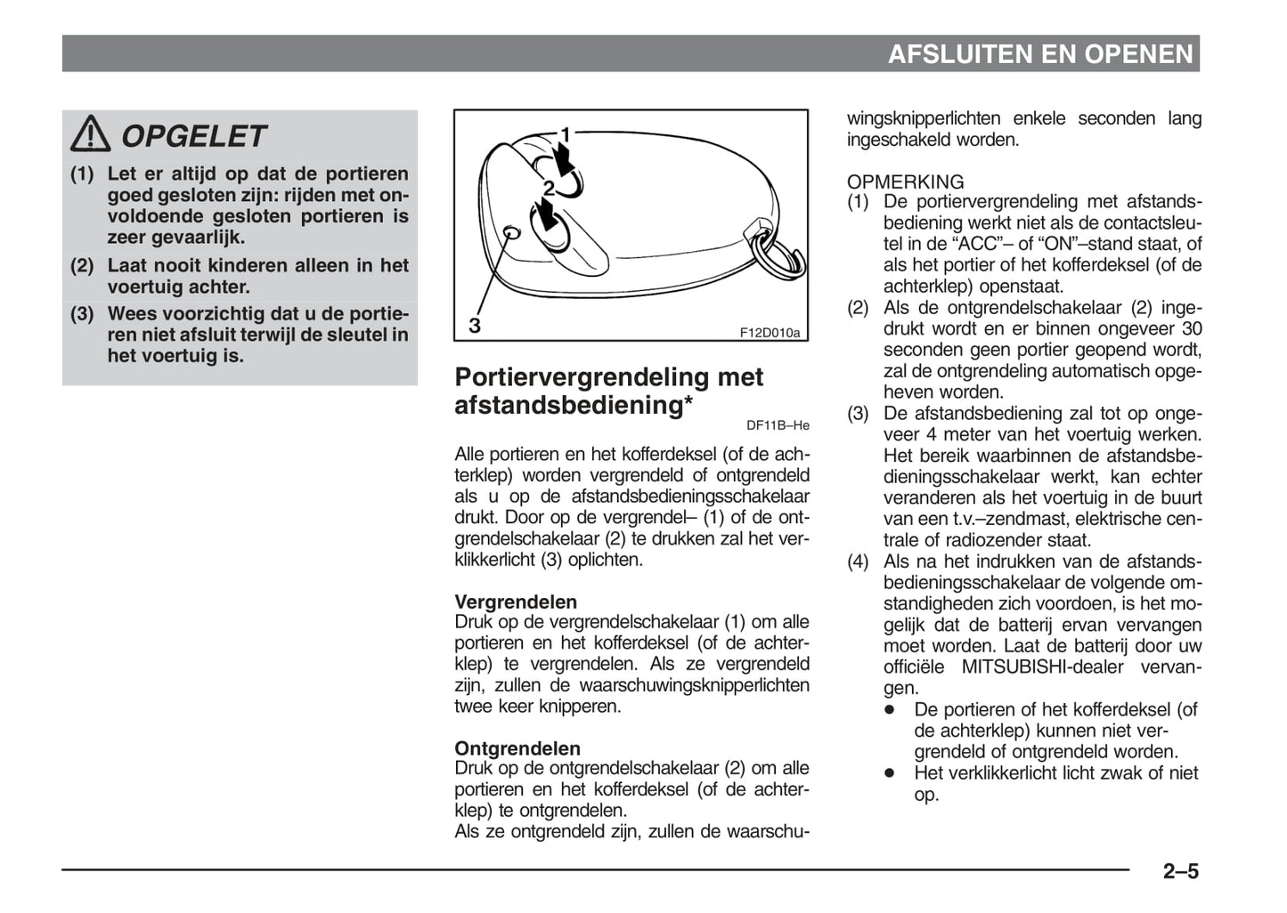 1995-2004 Mitsubishi Carisma Owner's Manual | Dutch