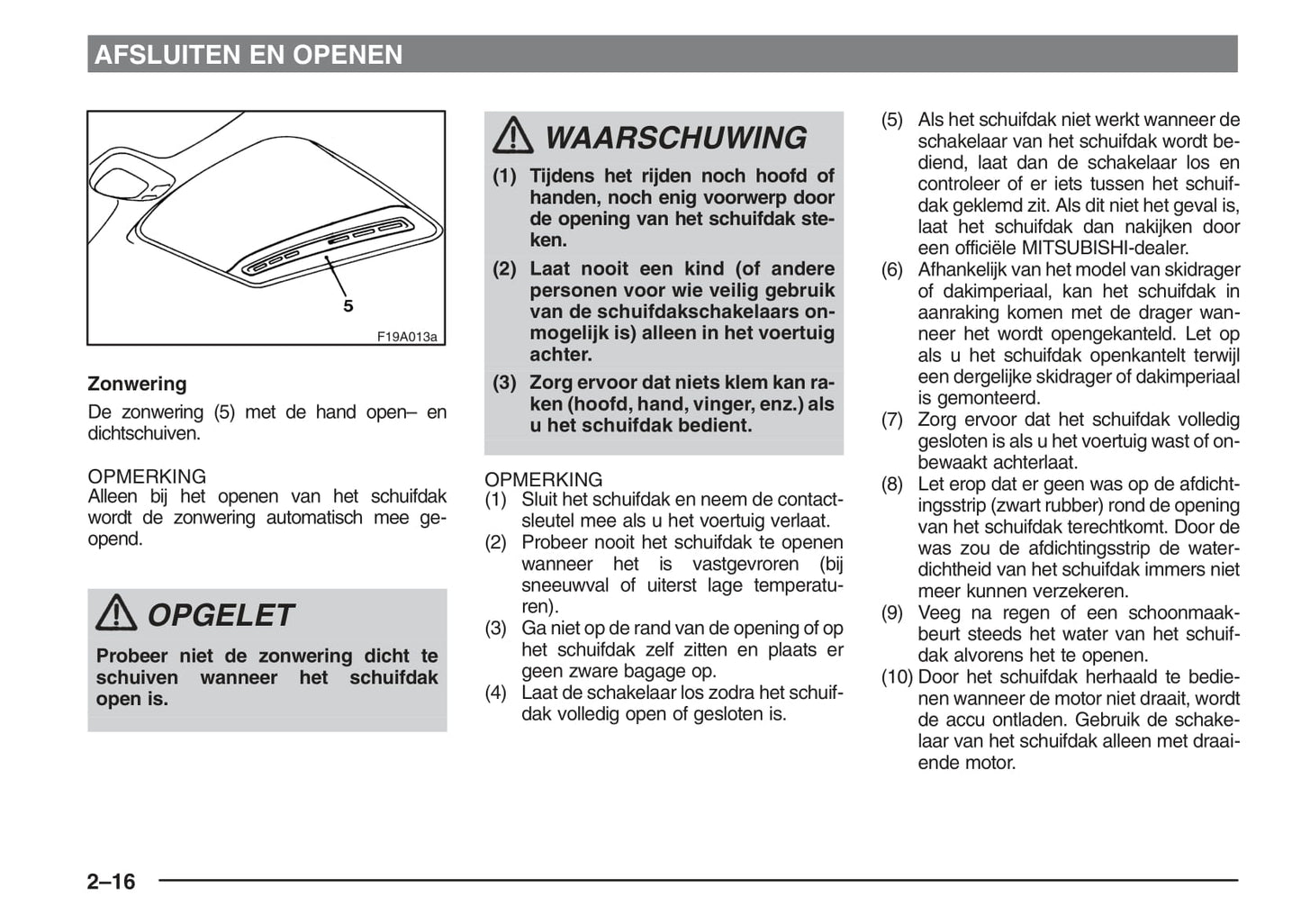 1995-2004 Mitsubishi Carisma Owner's Manual | Dutch