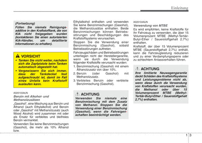 2009-2010 Kia Picanto Owner's Manual | German