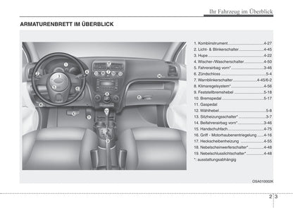 2009-2010 Kia Picanto Owner's Manual | German