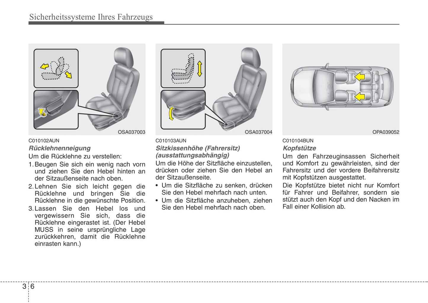 2009-2010 Kia Picanto Owner's Manual | German