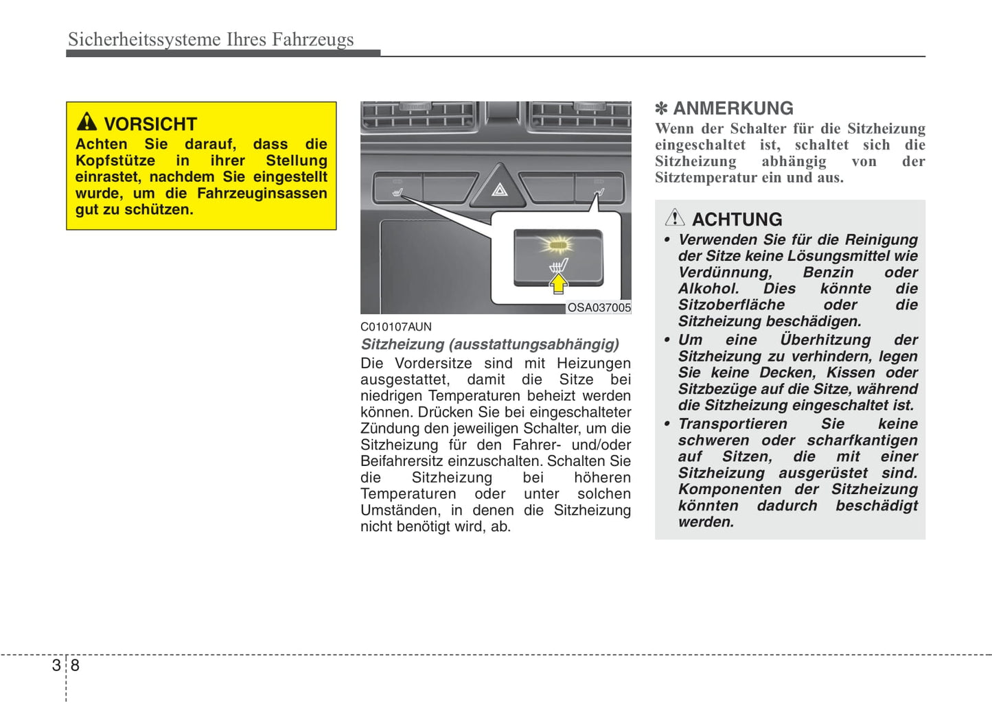 2009-2010 Kia Picanto Owner's Manual | German