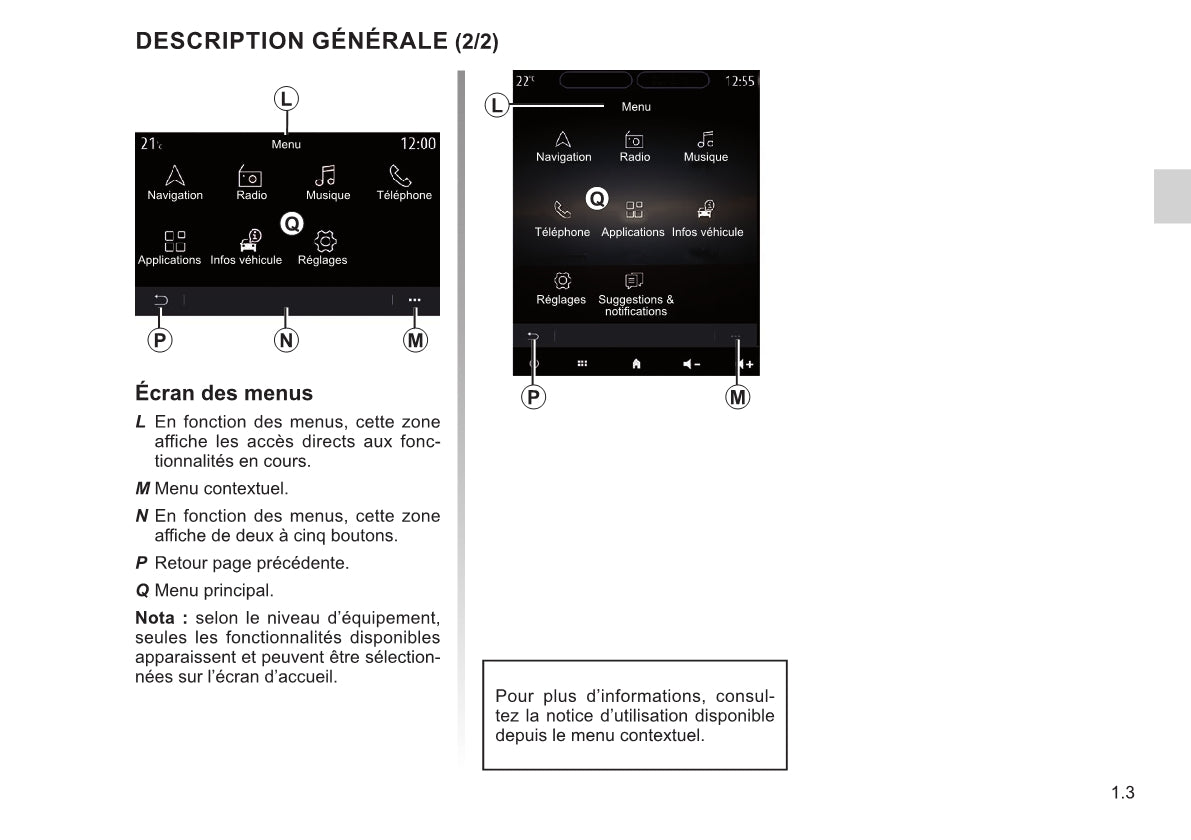 Renault Easy Connect - Systémes Multimédia Guide d'utilisation 2021 - 2023