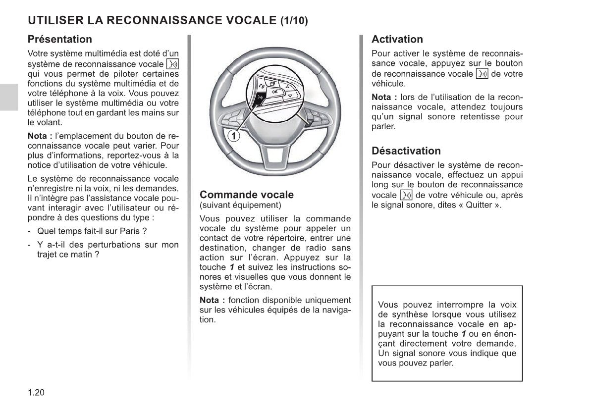 Renault Easy Connect - Systémes Multimédia Guide d'utilisation 2021 - 2023