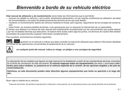 2019-2020 Renault Kangoo Z.E. Owner's Manual | Spanish