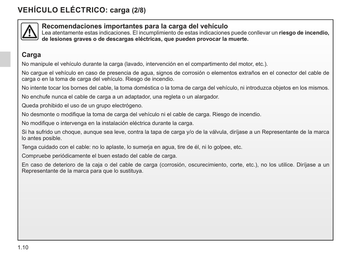 2019-2020 Renault Kangoo Z.E. Owner's Manual | Spanish