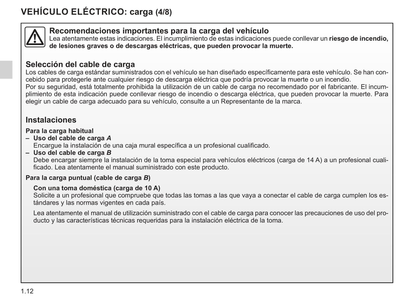 2019-2020 Renault Kangoo Z.E. Owner's Manual | Spanish