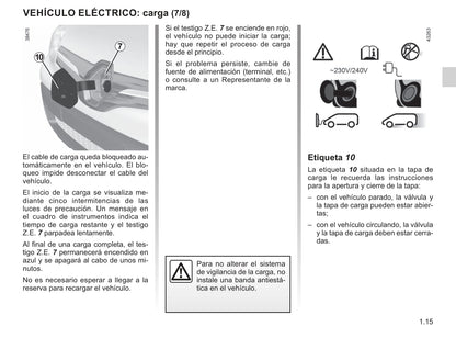 2019-2020 Renault Kangoo Z.E. Owner's Manual | Spanish