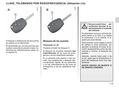 2019-2020 Renault Kangoo Z.E. Owner's Manual | Spanish