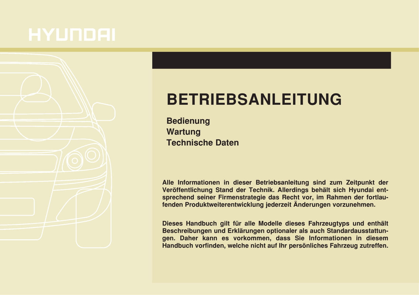 2018-2019 Hyundai i10 Bedienungsanleitung | Deutsch