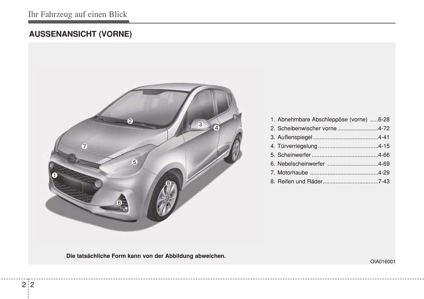 2018-2019 Hyundai i10 Bedienungsanleitung | Deutsch