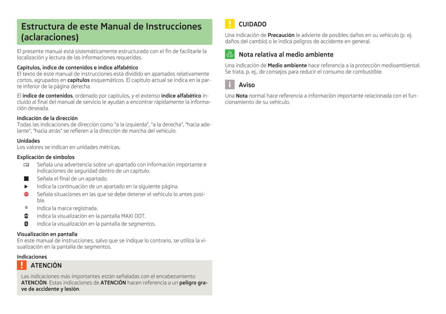 2010-2015 Skoda Fabia Manuel du propriétaire | Espagnol