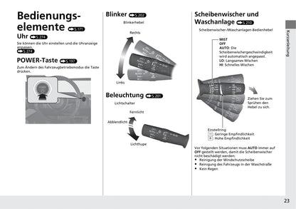 2020-2021 Honda e Owner's Manual | German