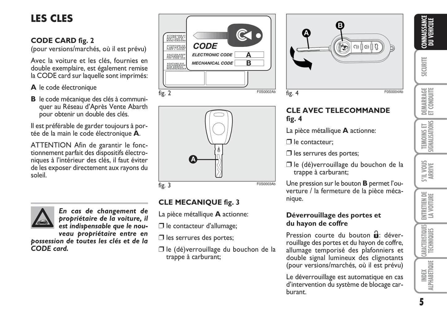 2008-2016 Abarth 500 Owner's Manual | French