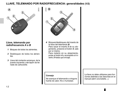 2011-2012 Renault Wind Owner's Manual | Spanish