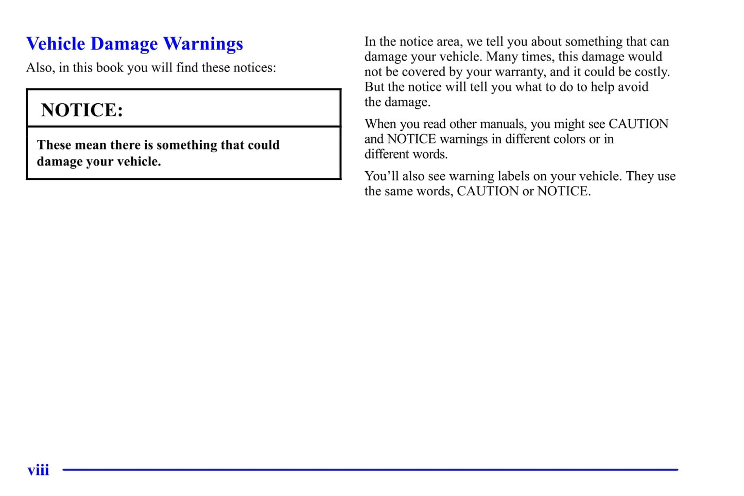 2001 Cadillac Eldorado Owner's Manual | English