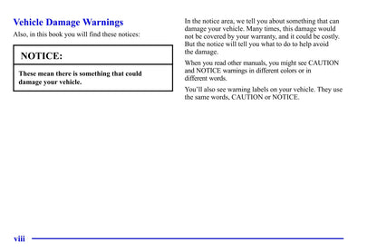 2001 Cadillac Eldorado Owner's Manual | English