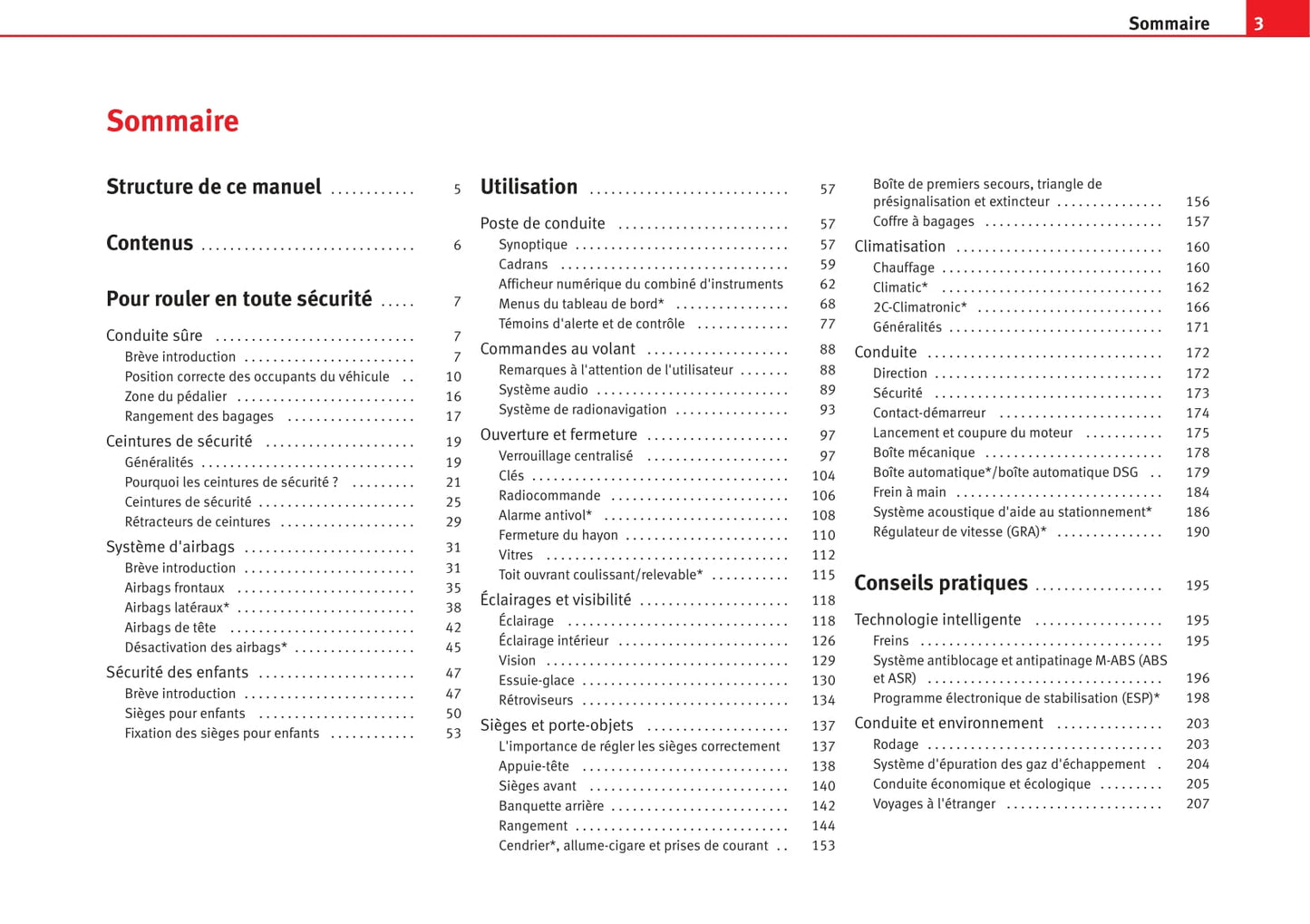 2008-2009 Seat Altea Owner's Manual | French