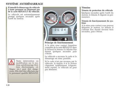 2005-2006 Renault Vel Satis Owner's Manual | French