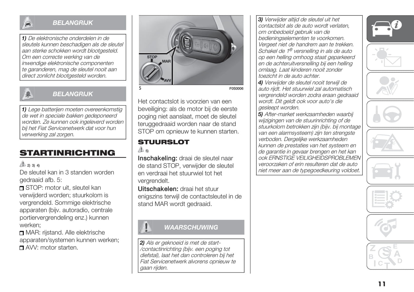 2020 Fiat 500 Hybrid/500C Hybrid Owner's Manual | Dutch