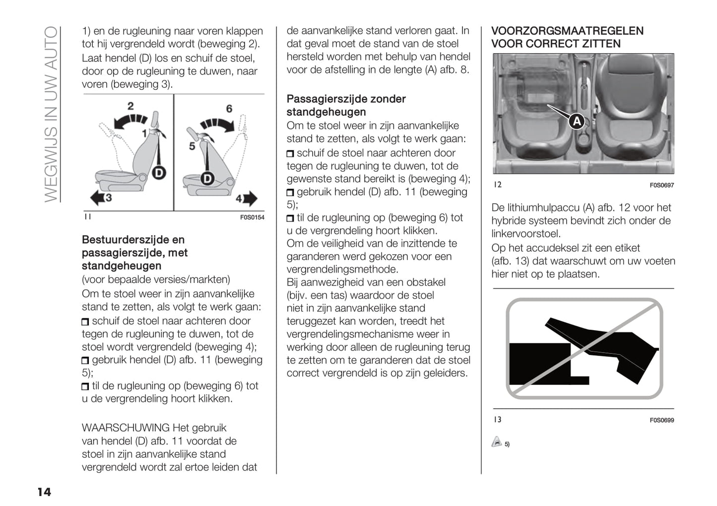 2020 Fiat 500 Hybrid/500C Hybrid Owner's Manual | Dutch